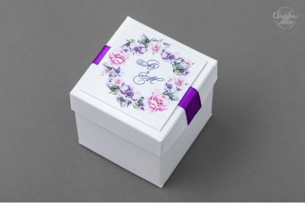 Бонбоньерка "Сиреневые цветы"