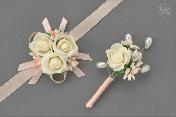 Бутоньерки Свидетелям "Амели"