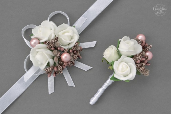 Бутоньерки Свидетелям "Мокачино"