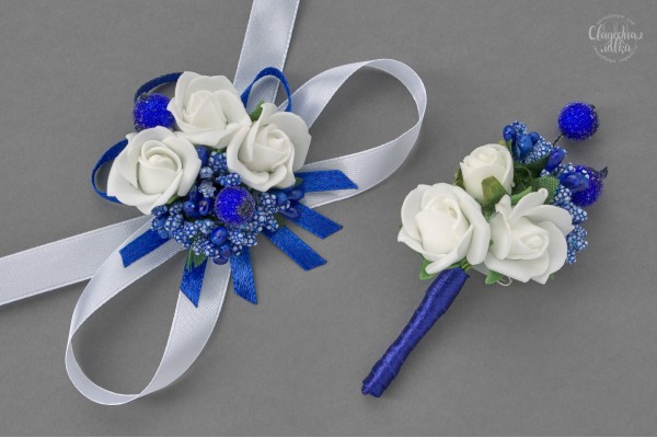 Бутоньерки Свидетелям "Сапфир"