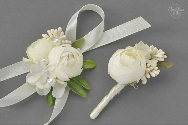 Бутоньерки Свидетелям "Шампань"