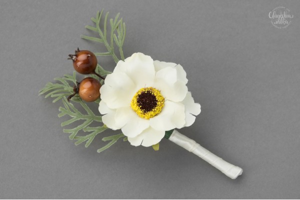 Свадебная Бутоньерка "Полевые Цветы"