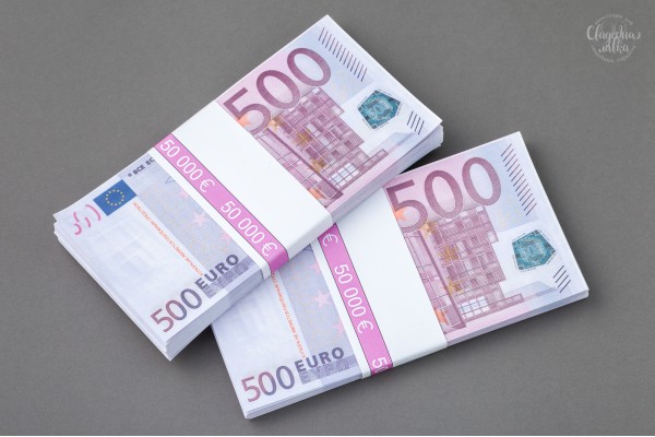 Пачка Купюр "50.000 евро"