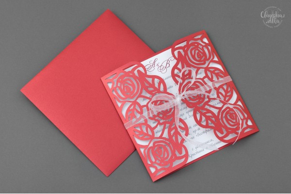 Пригласительное  "Rose Red"  Пригласительное  "Rose Red"