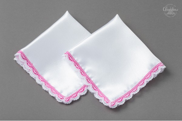 Платочки для молодожёнов "Фуксия"