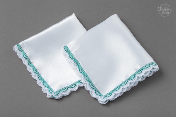 Платочки для молодожёнов "Изумруд"