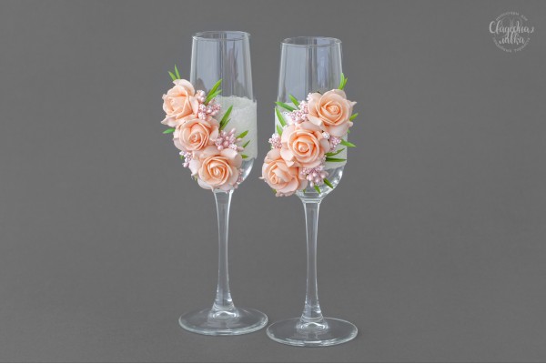 Свадебные бокалы "Цветы"