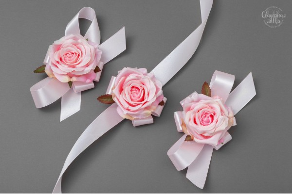 Браслет подружке Невесты "Rose pink"