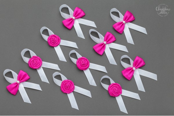 Бутоньерка Гостям "Фуксия"