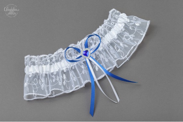 Свадебная Подвязка "Сапфир"